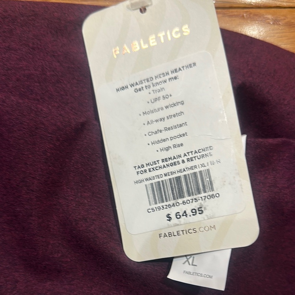 Fabletics Purple Capri Pants High Waist Stretch - Picture 2 of 3